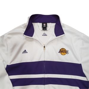 Los Angeles Lakers White Adidas Jacket